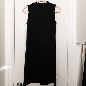 Black high neck dress